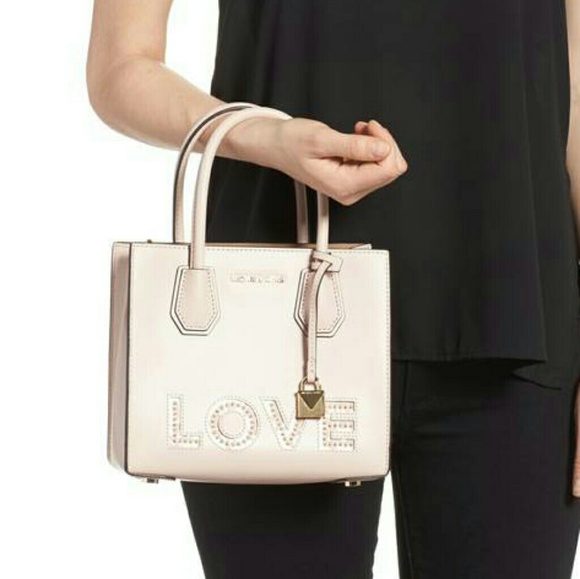 Michael Kors NWT Blush LOVE Mercer Saffiano Bag - Picture 5 of 8
